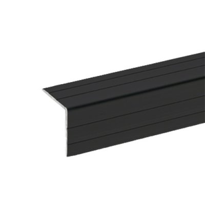 6109 BLK Aluminium Case Angle black 22 x 22 mm
