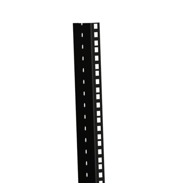 61555 BLK Heavy Duty Double Rack Strip black 45U
