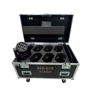 Flightcase for 8 x Bee-Eyee Wash Moving Head