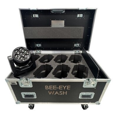 Flightcase for 8 x Bee-Eyee Wash Moving Head