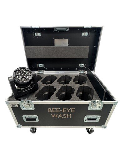 Flightcase for 8 x Bee-Eyee Wash Moving Head