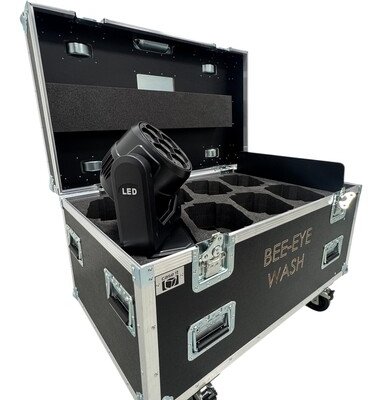 Flightcase for 8 x Bee-Eyee Wash Moving Head
