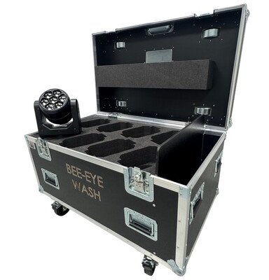 Flightcase for 8 x Bee-Eyee Wash Moving Head