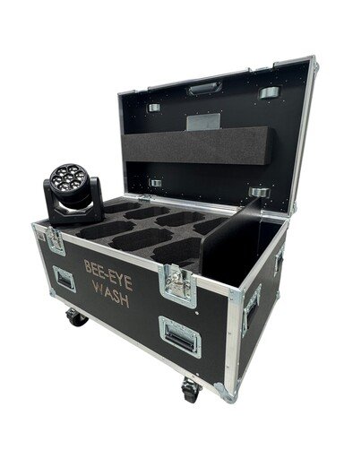 Flightcase for 8 x Bee-Eyee Wash Moving Head