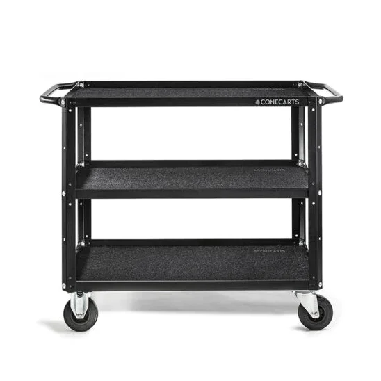 ConeCarts Small with Set-up Cart 3 shelves