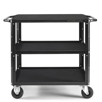 ConeCarts Small Workstation Version Cart 3 shelves