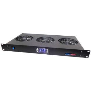 1U Thermostatically Controlled Quiet Rack Fan Tray (Celsius)