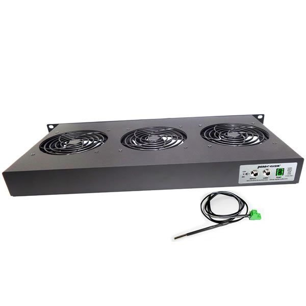 1U Thermostatically Controlled Quiet Rack Fan Tray (Celsius)