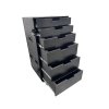 Cabinet with 6 drawers and table legs (Blackline)
