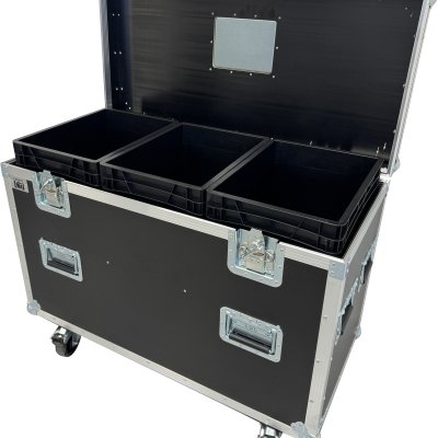 Flightcase housebox with 3xEU Boxes