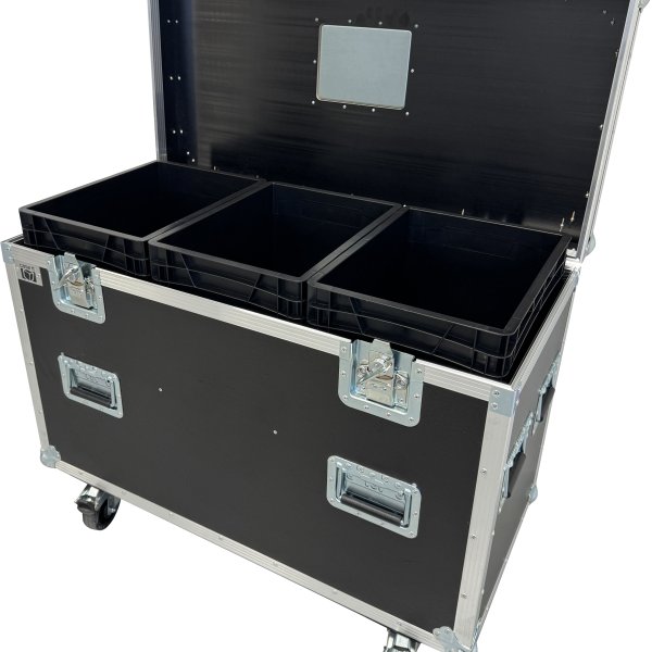 Flightcase housebox with 3xEU Boxes