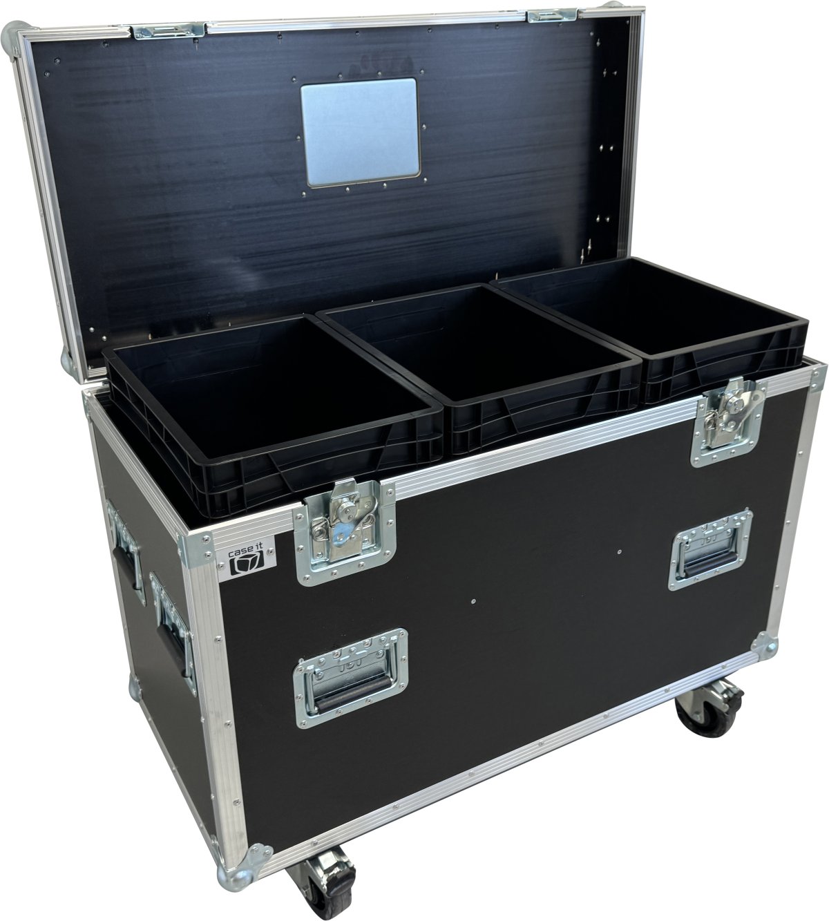Flightcase housebox with 3xEU Boxes - Universal Cases - Case it ApS