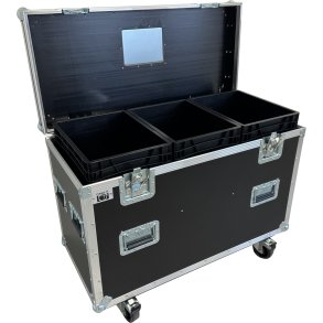 Flightcase housebox with 3xEU Boxes