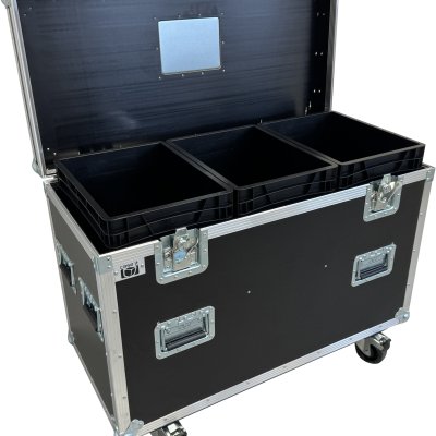 Flightcase housebox with 3xEU Boxes