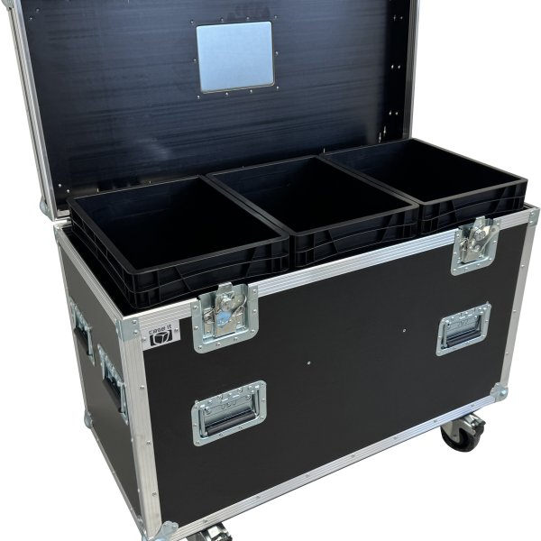 Flightcase housebox with 3xEU Boxes