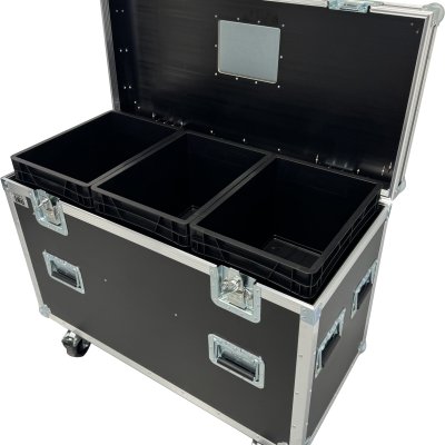 Flightcase housebox with 3xEU Boxes