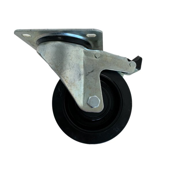 Wheel w/brake 100mm