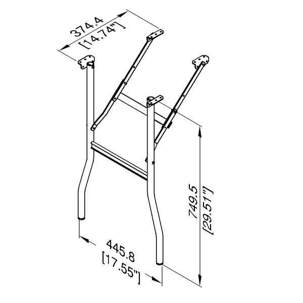 R1600 Lightweight Folding Table Legs