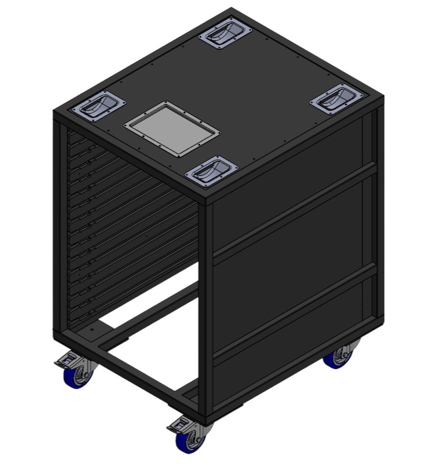 RacX Cart 900 - 16 Slots - RacX Modular Rack System - Case it ApS