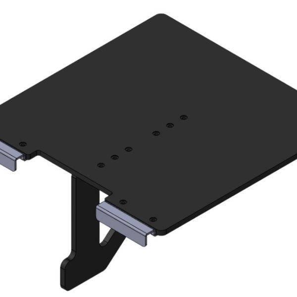Foldable side mounted shelf