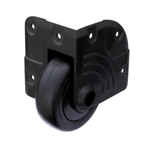 W8675BLK Black Corner Castor with Black Wheel