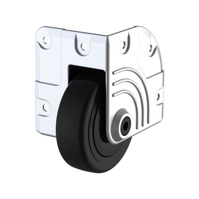 W8675 Corner Castor with Black Wheel
