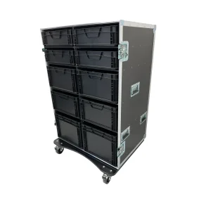 Roadcase with 10 EU Boxes