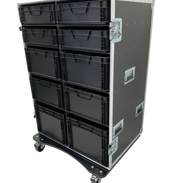Roadcase with 10 EU Boxes