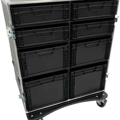 Roadcase with 8 EU Boxes
