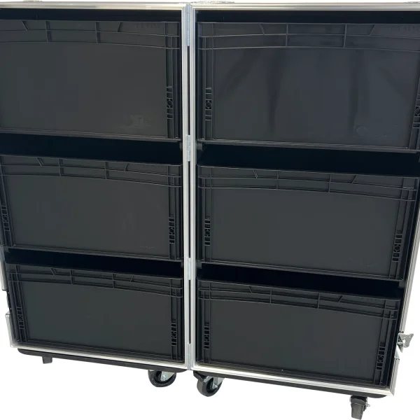 Roadcase with 6 EU Boxes