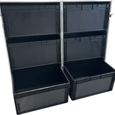 Roadcase with 6 EU Boxes
