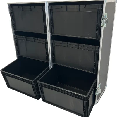 Roadcase with 6 EU Boxes