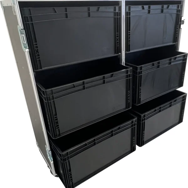 Roadcase with 6 EU Boxes