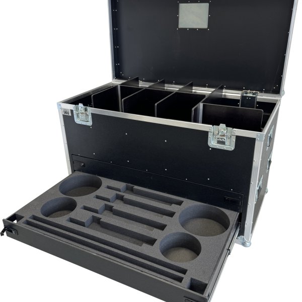 Flightcase Housebox for Microphone stands 