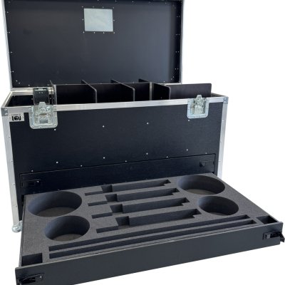 Flightcase Housebox for Microphone stands 