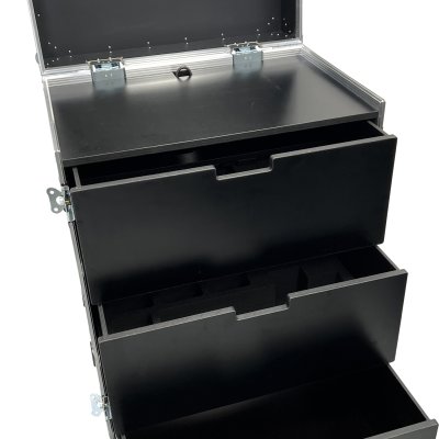 Drawer case with workstation