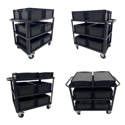 ConeCarts Small Workstation Version Cart 2 shelves