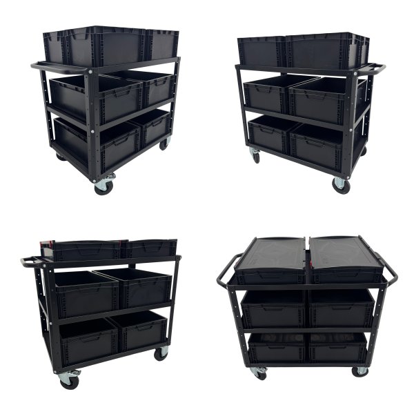 ConeCarts Large Basic Cart 3 shelves
