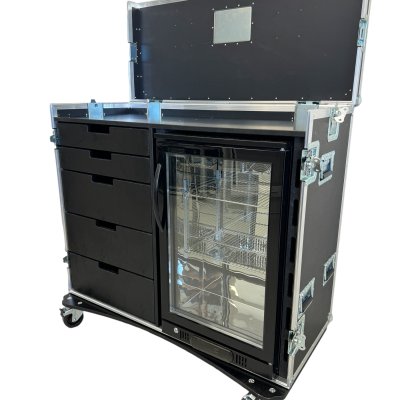 Hospitality case with drawers