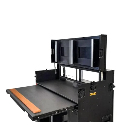 Flightcase for Broadcast Video Streaming 2x12U plus 2x4U