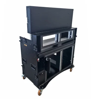 Flightcase for Broadcast Video Streaming 2x12U plus 2x4U